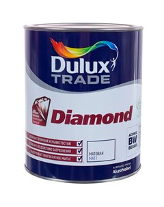 Краска DULUX Trade DIAMOND MATT 1л для стен и потолков белая BW Diamant