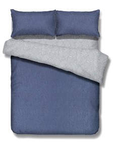 Комплект постельного белья Синий минимализм 140x200 50х70 RC1 Domoletti