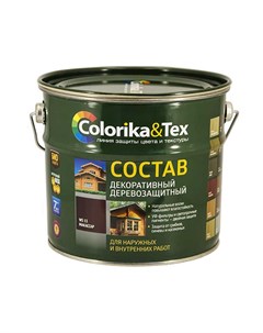 Защитно декоративный состав Tex 2 7л бесцветный Colorika