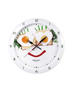 Часы настенные Яичница 11110133 D29 см пластик Тройка