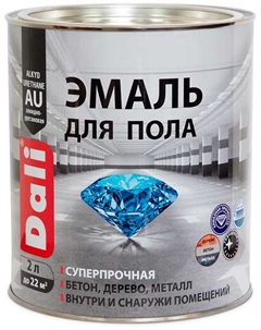 Эмаль для пола RAL 7040 серый, 2л Dali