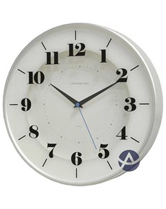 Часы настенные Серебряная классика D30 5 см пластик арт 77777741 Тройка