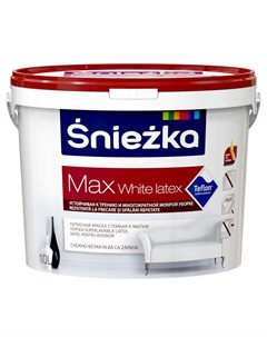 Краска Макс белая 10л Sniezka