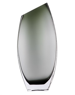 Декоративная ваза из дымчатого стекла 30см серый CSA 3M Вещицы