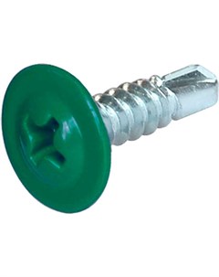 Саморез по мет. цв. 4,2х25 п/шайба св.RAL6005 зеленый мох(100шт) Fixhaus