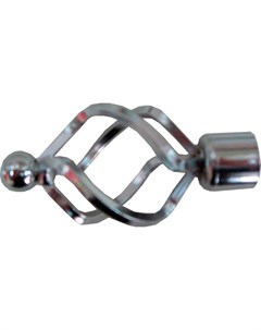 Комплект наконечников DR_2H_15_19/1 для карниза, хром, 19 мм, 2 шт Decorule