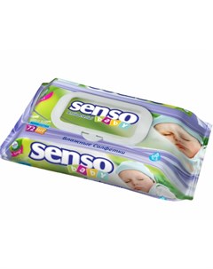 Салфетки влажные для детей baby Антибактериальные 72шт Senso