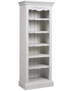 Шкаф книжный открытый узкий марсель белый 70x210x40 см Инлавка