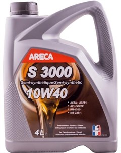 Моторное масло S3000 10W40 4л 12106 Areca