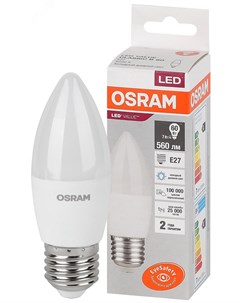 Лампа светодиодная В60 7Вт Е27 6500К 4058075579507 LED Value Osram