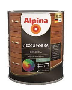 Защитно декоративный состав Лессировка 750мл черный Alpina