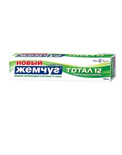 Новый жемчуг Зубная паста Тотал 12 Отбеливание от природы 100 МЛ Невская косметика