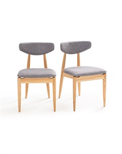 Комплект из 2 винтажных стульев nochy серый 46x80x56 см Laredoute