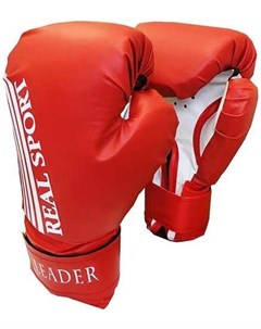 Боксерские перчатки Leader 6 Oz красный Real sport
