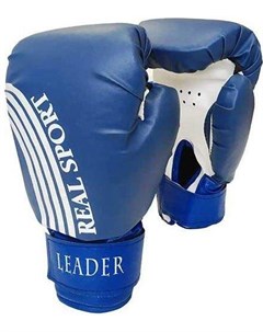 Боксерские перчатки Leader 6 унций синий Real sport