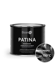 Краска по ржавчине Patina термостойкая серебро 0 2кг Elcon