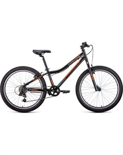 Велосипед titan 24 1 0 2022 черный ярко оранжевый Forward