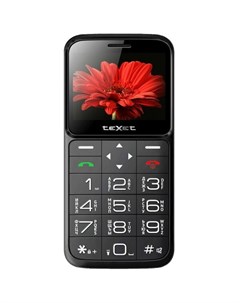 Мобильный телефон tm b226 черный красный Texet