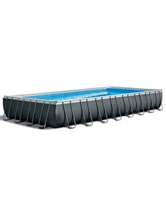 Каркасный бассейн ultra xtr premium 26378 975х488х132см с лестницей и насос фильтром с хлоргенератор Intex