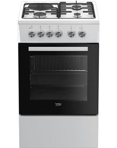 Кухонная плита Комбинированная без крышки реш эмалированная сталь белый черный FSS53000DW Beko