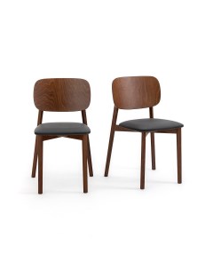 Комплект из 2 стульев peoni коричневый 53x84x55 см Laredoute