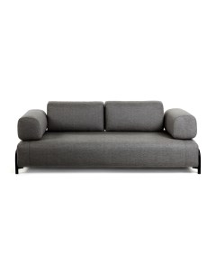 Модуль трехместного дивана compo темно серый серый 232x82x98 см La forma