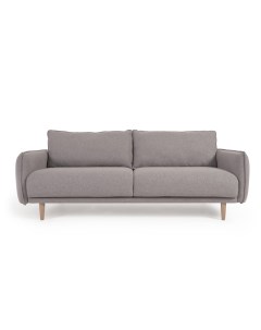 Трехместный диван carlota серый 210 см серый 210x84x95 см La forma