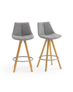 Комплект из 2 барных стульев asting серый 42x89x42 см Laredoute