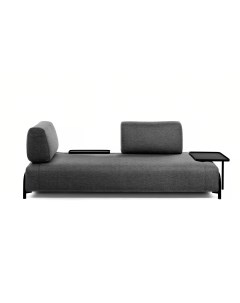 Трехместный диван compo серый 252x82x98 см La forma