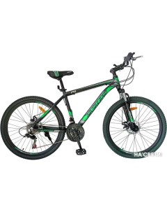 Велосипед R1 26 р 18 2021 черный зеленый Nasaland