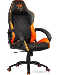 Кресло Fusion черный оранжевый Cougar