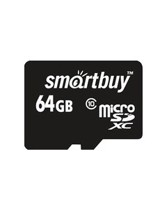 Карта памяти Smart Buy microSDXC Class 10 64GB SD адаптер SB64GBSDCL10 01 Smartbuy