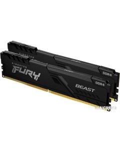 Оперативная память FURY Beast 2x8GB DDR4 PC4-25600 KF432C16BBK2/16 Kingston