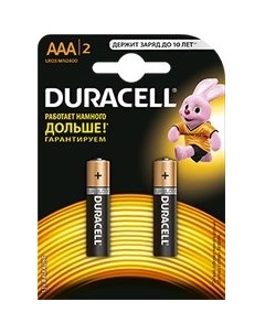 Батарейки AAA 2 шт Duracell