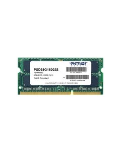 Оперативная память Signature 8GB DDR3 SO DIMM PC3 12800 PSD38G16002S Patriot