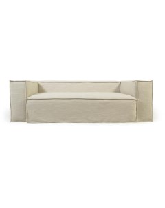 Трехместный диван blok со съемными чехлами белый 240x69x100 см La forma