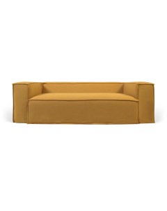 Трехместный диван blok со съемными чехлами желтый 240x69x100 см La forma