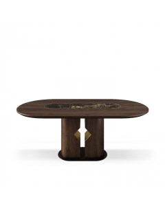 Обеденный стол omnia коричневый 160x75x80 см Ambicioni