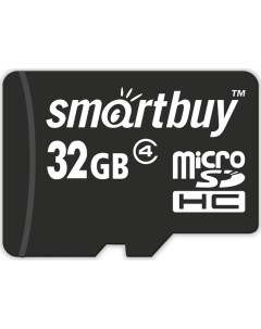 Карта памяти Micro SDHC 32GB Class 4 без адаптера SB32GBSDCL4 00 Smartbuy
