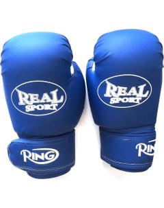 Боксерские перчатки 12 Oz синий Real sport