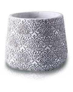 Горшок керамический 46 013 19 19 16 см серый Polnix