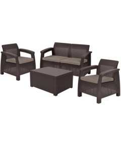 Комплект садовой мебели Tarifa Lounge Set 223787 коричневый Keter