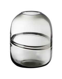 Декоративная ваза из дымчатого стекла 17см серый CSA 6M Вещицы