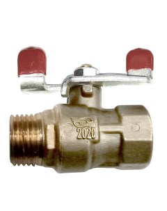 Кран шаровый муфтовый латунный КШ-20 (газ) ВхВ(б) (с покрытием) ГЛИУ.505.00.00-23 Новогрудский завод газовой аппаратуры