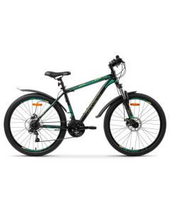 Велосипед quest disc 26 р 16 2022 черный зеленый Aist