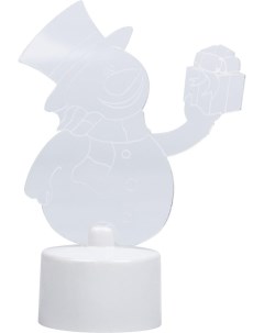 Новогоднее украшение Снеговик с подарком 2D 10cm LED RGB 501 054 Neon-night