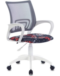 Офисное кресло Fly MG 396W с подлокотниками с рисунком TW 04 Graffity белый серый 532404 Brabix