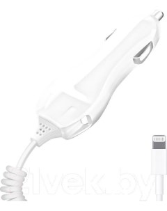 Автомобильное зарядное устройство 8 pin для Apple 1А белый 22125 Deppa