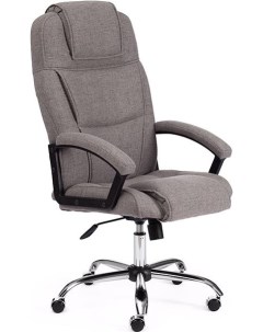 Офисное кресло 110 хром ткань 19 серый фостер King style