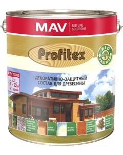 Защитно декоративный состав MAV 10л светлый орех Profitex